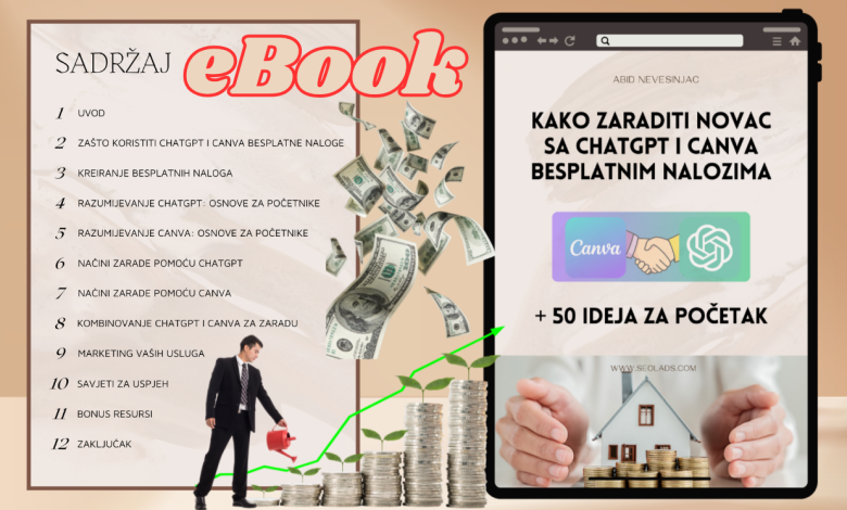 eBook – Kako Zaraditi Novac sa ChatGPT i Canva Besplatnim Nalozima